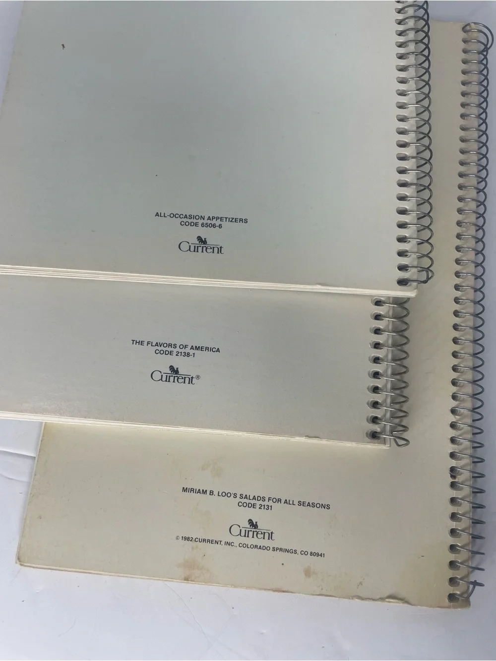 Lot of 5 Vintage Current Miriam B. Loo Cookbooks Spiral Bound 80s